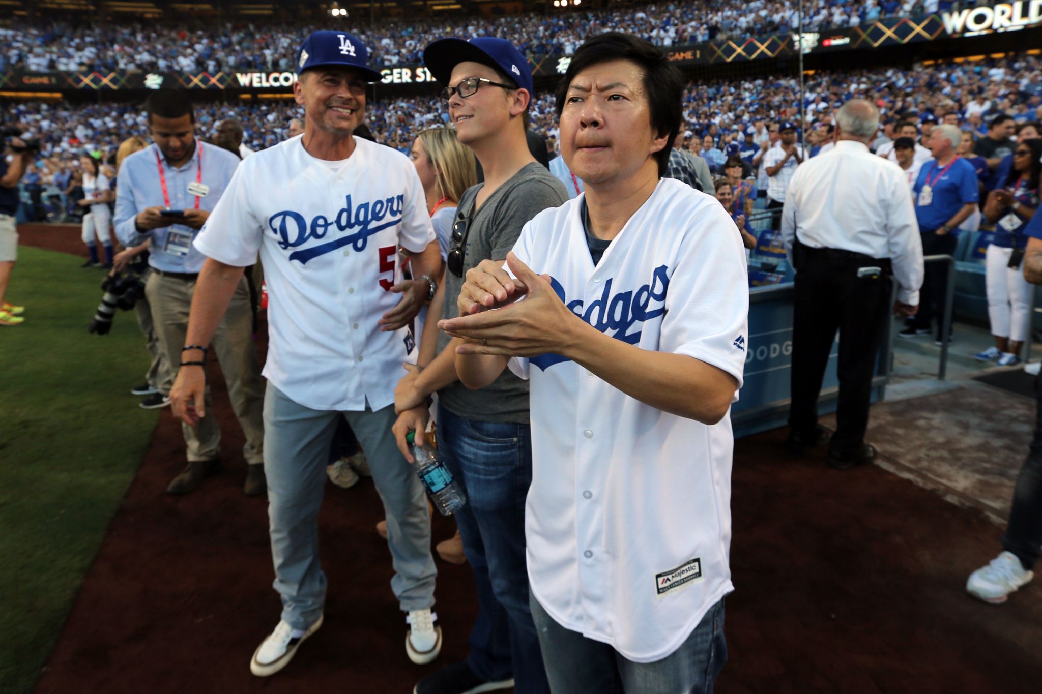 Dodgers' celebrity fans celebrate World Series