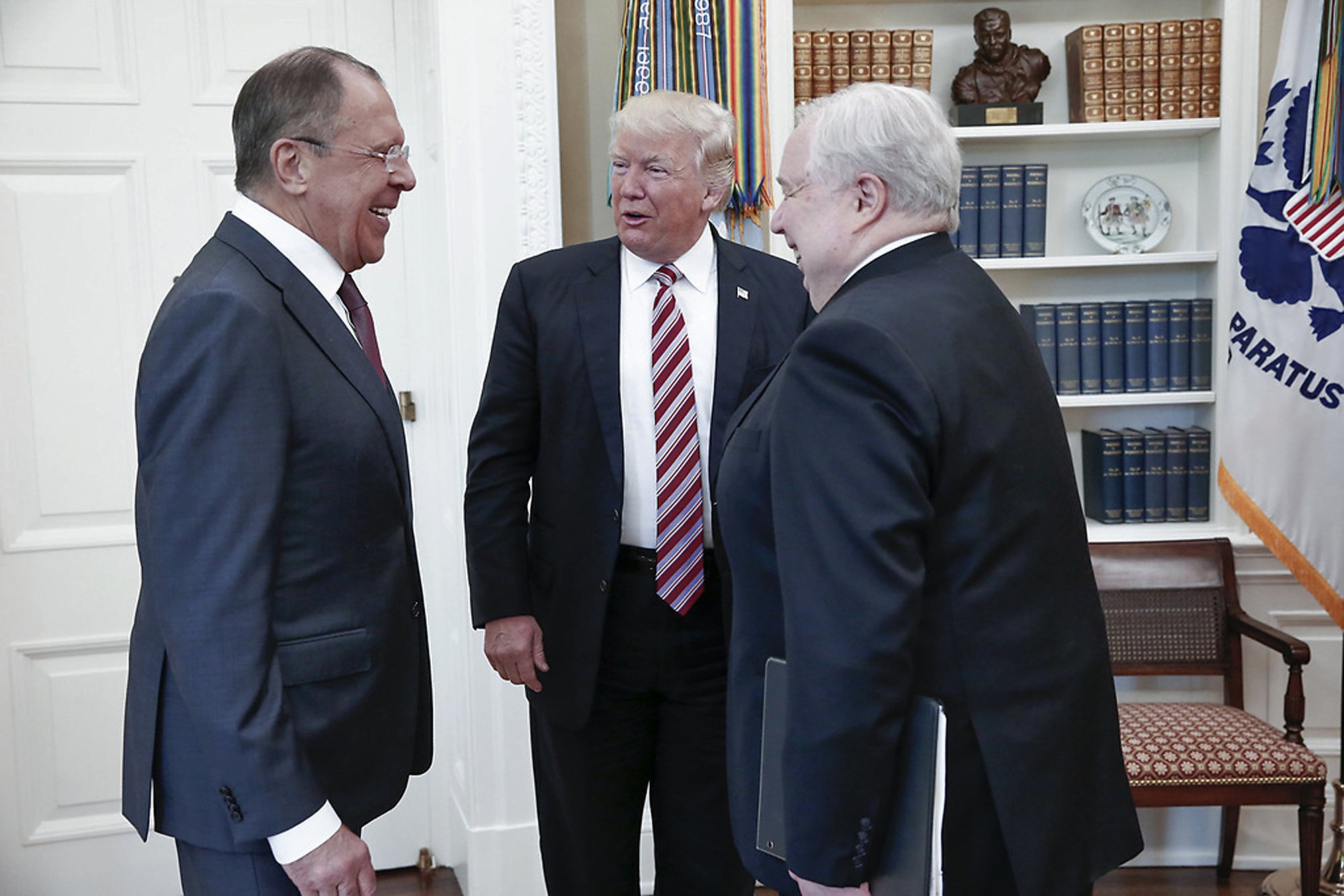 Trump portrays himself as aggrieved party in dossier matter