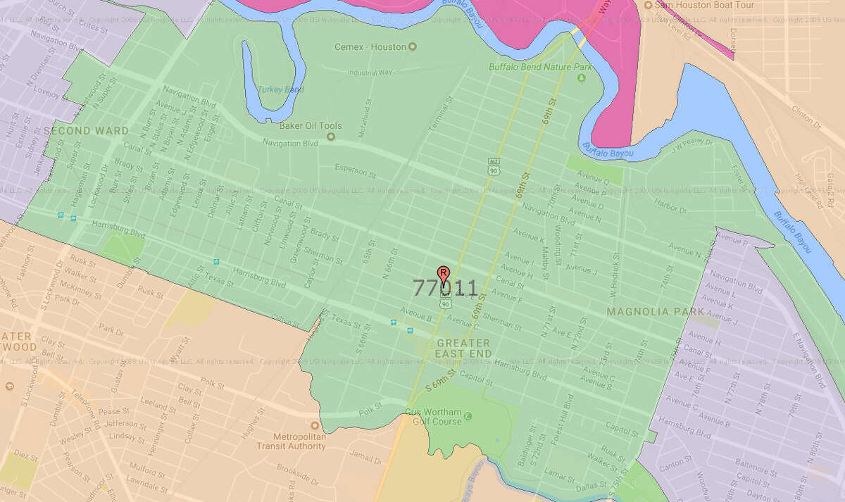 Houston neighborhoods with the most registered sex offenders