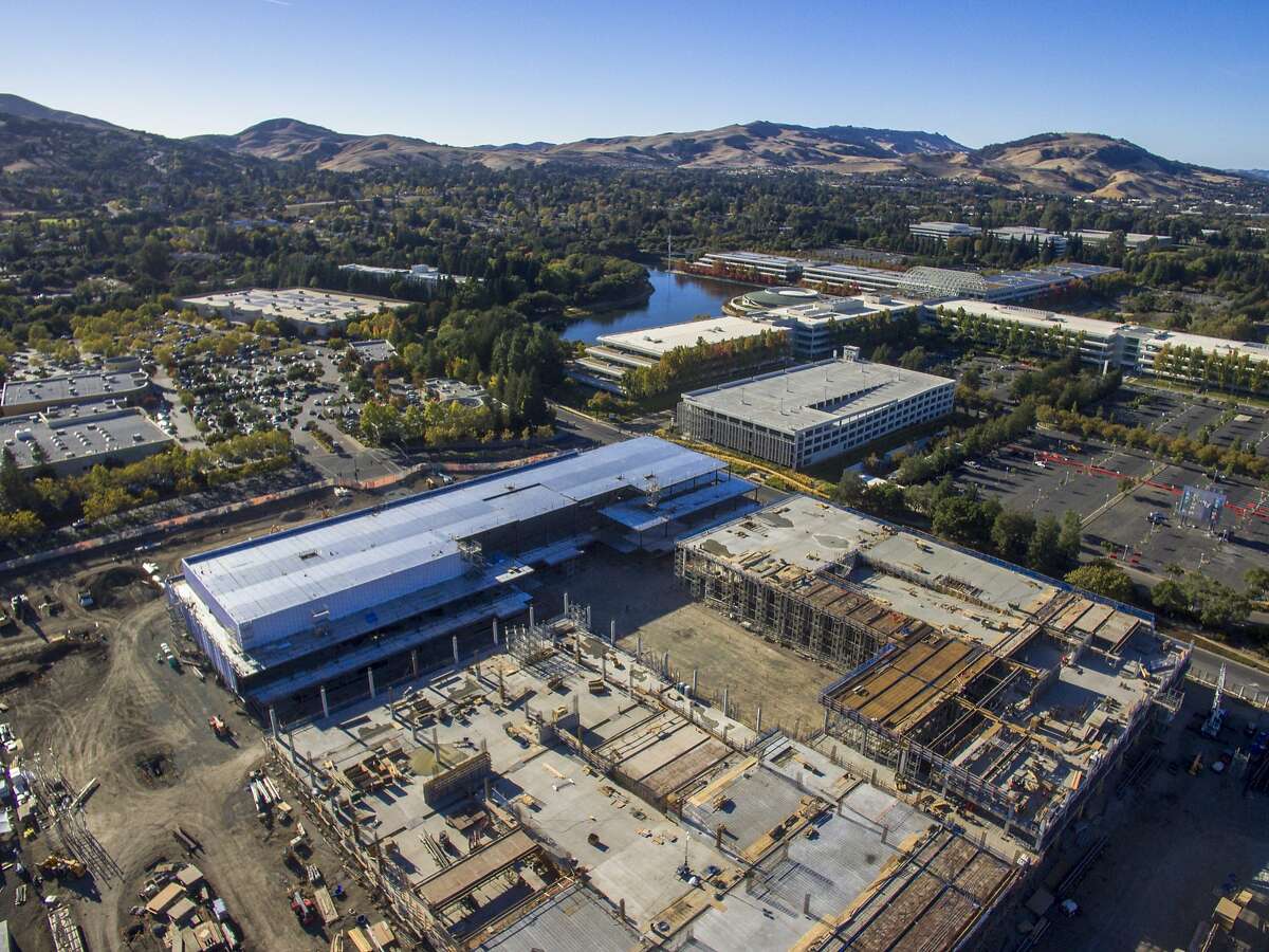 The construction site for the new City Center Bishop Ranch, located at Bishop Drive and Camino Ranch, Saturday, Oct. 21, 2017, in San Ramon, Calif. Renzo Piano, the designer of the California Academy of Sciences and Italy's most revered architect, is designing the shopping center.