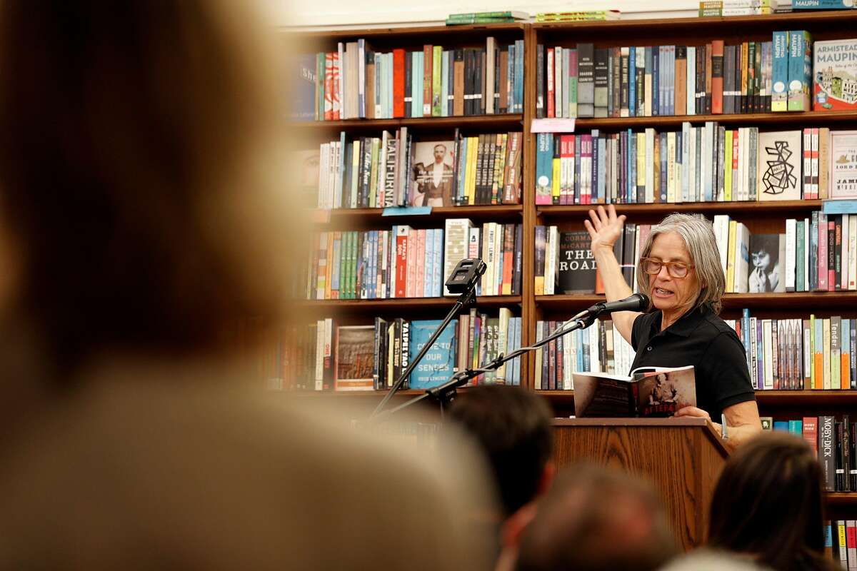 Poet and author Eileen Myles reads from their new book, "Afterglow," at City Lights Bookstore in San Francisco, Calif., Monday, October 16, 2017.
