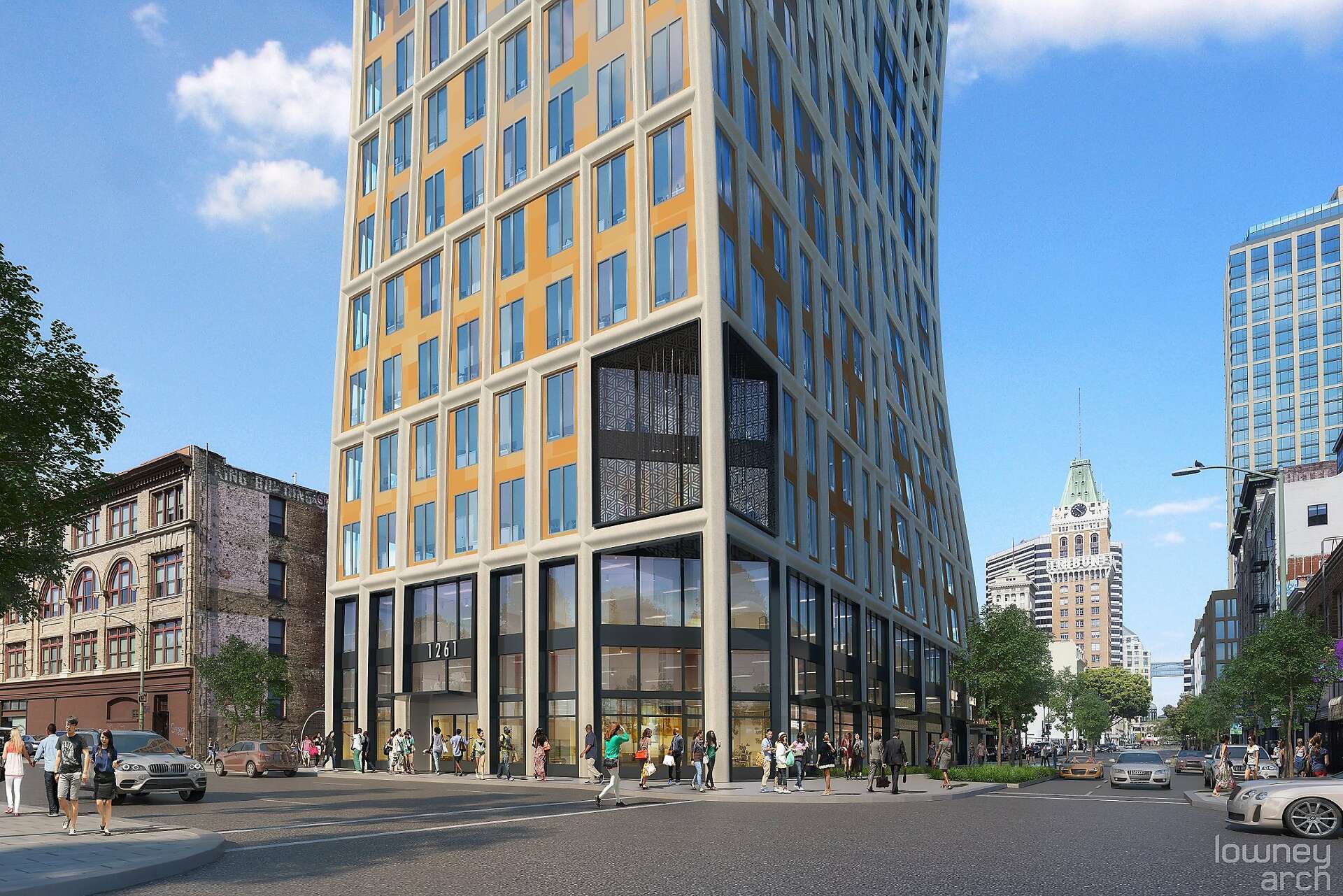 contributions of thought サザーランド Zigzagging tower would top Oakland skyline