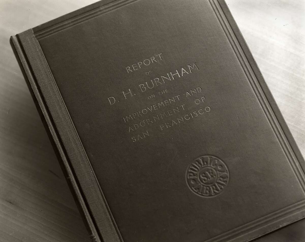 d·h·伯纳姆美化旧金山的计划。这是这份报告的原件，保存在旧金山公共图书馆。这是约翰·金的地震专题报道。丹尼尔·伯纳姆(Daniel Burnham)在1906年地震前为旧金山撰写的报告的原始副本。