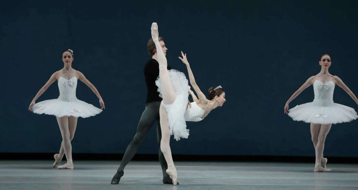 Yuriko Kajiya and Jared Matthews, with other artists of Houston Ballet, danced eloquently in George Balanchine's "Symphony in C."