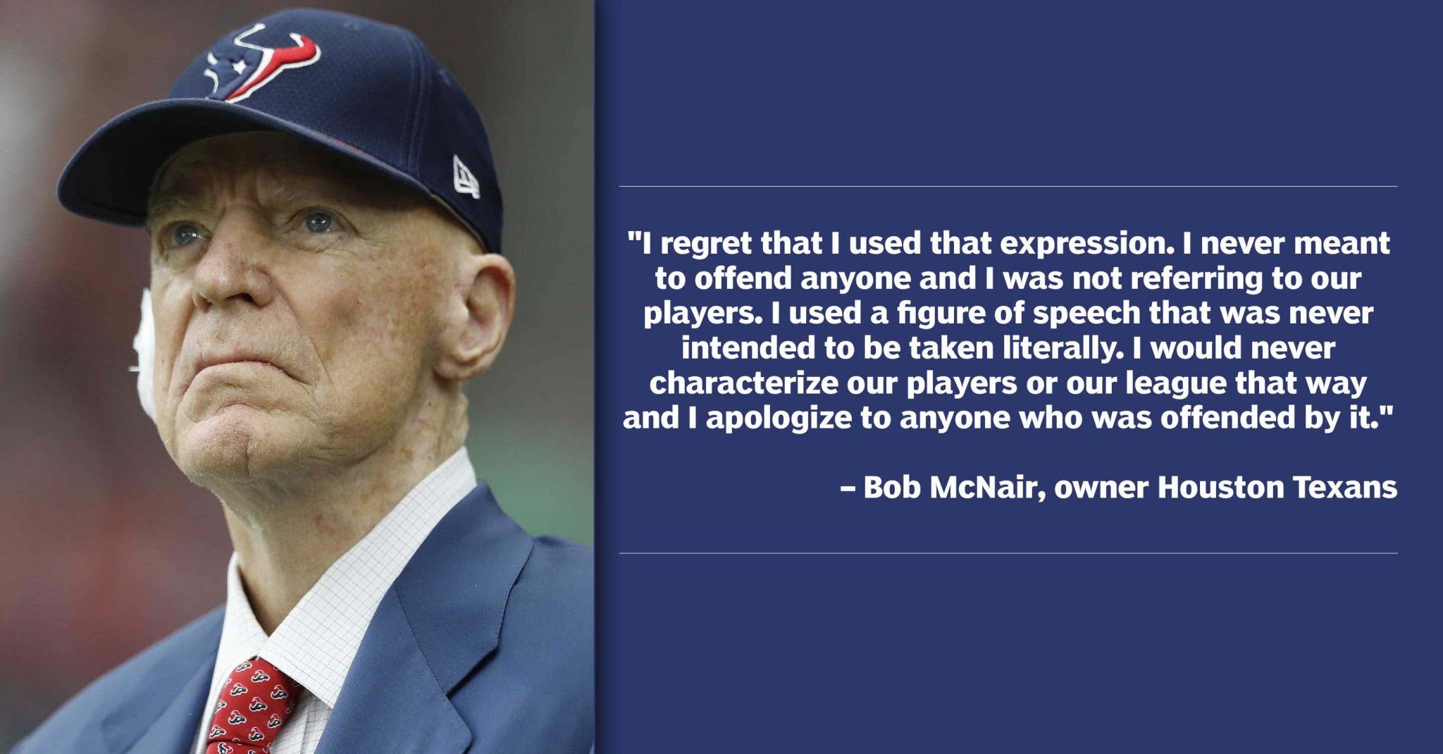 Texans owner Bob McNair's 'inmates' remark sparks player protest