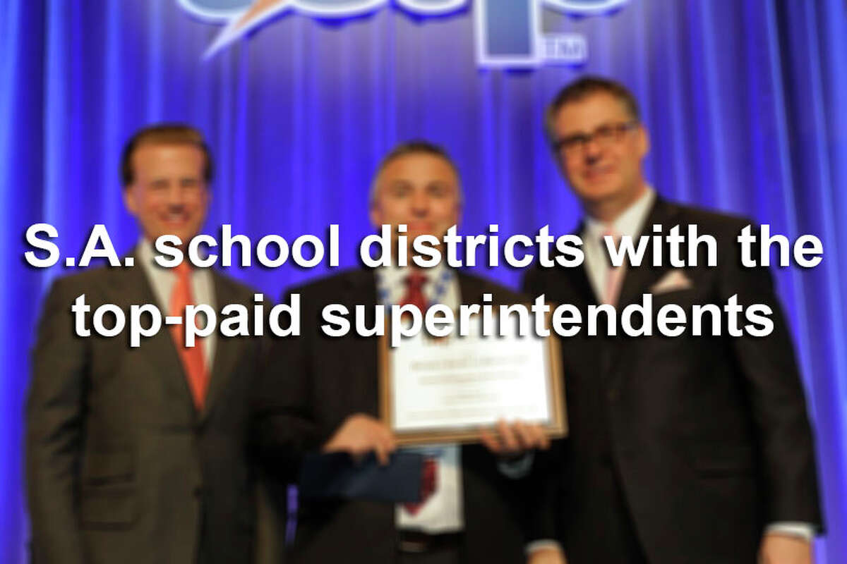 Click through the slideshow above to see how much superintendents make at the San Antonio-area's biggest school districts, according to TEA data. Numbers reflect the base pay as of October of 2017 for the 2017-2018 school year.