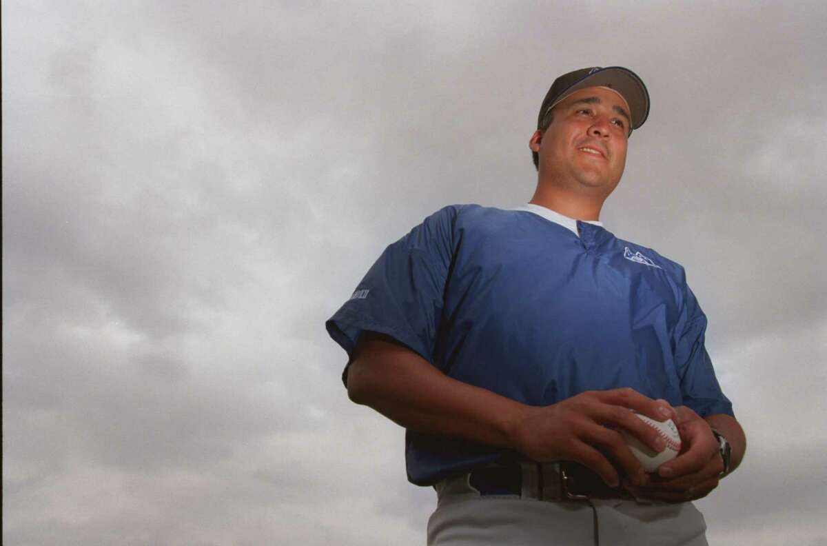 (3/22/00) Portrait of Xavier Hernandez, former Astro's pitcher, now the pitching coach for Houston Baptist University. (Karen Warren/Houston Chronicle)