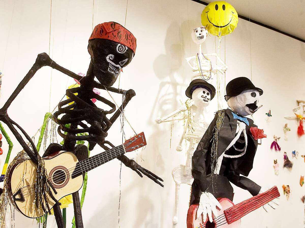 Waltrip High School designed a skeleton band for a Dia de los Muertos exhibit at the Lawndale Art Center in Houston.