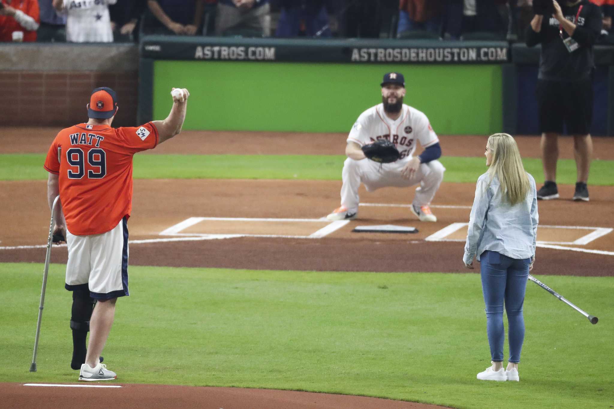 J.J. Watt will throw out first pitch in Game 3 at Minute Maid