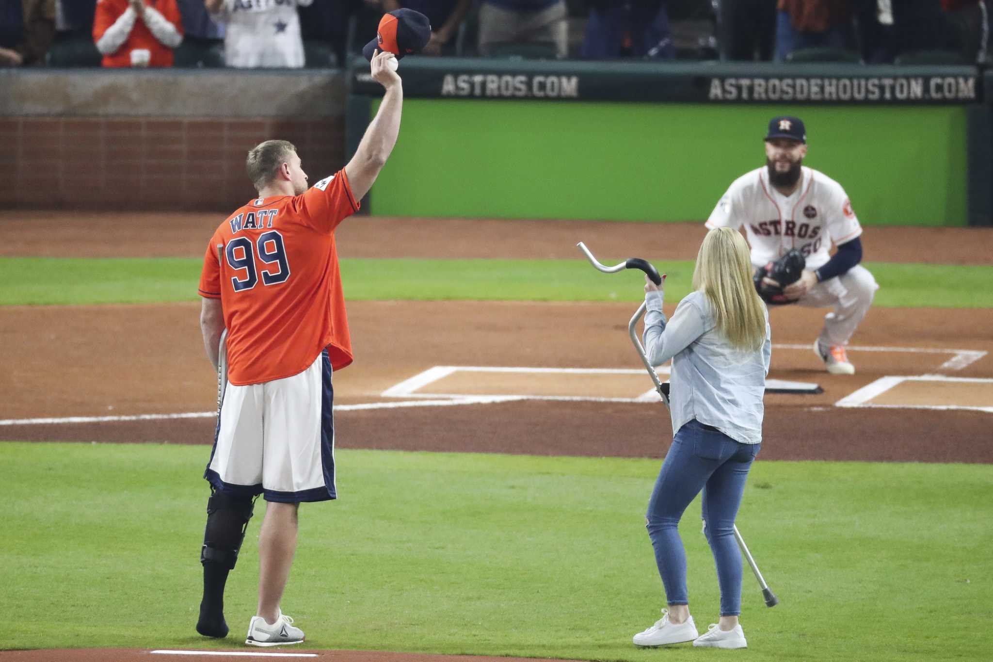 J.J. Watt will throw out first pitch in Game 3 at Minute Maid