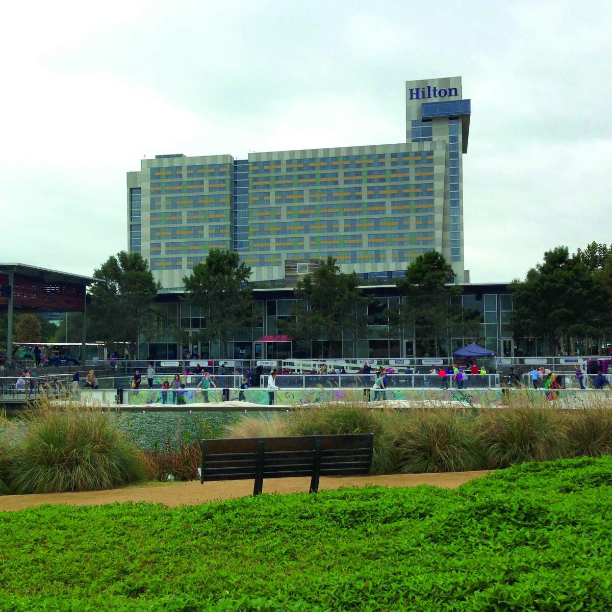 The 1,207-room Hilton opened in 2003.