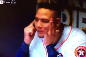 After hitting a home run in the second inning off Yu Darvish, the Astros' Yuli Gurriel appeared to mock Darvish in the dugout.