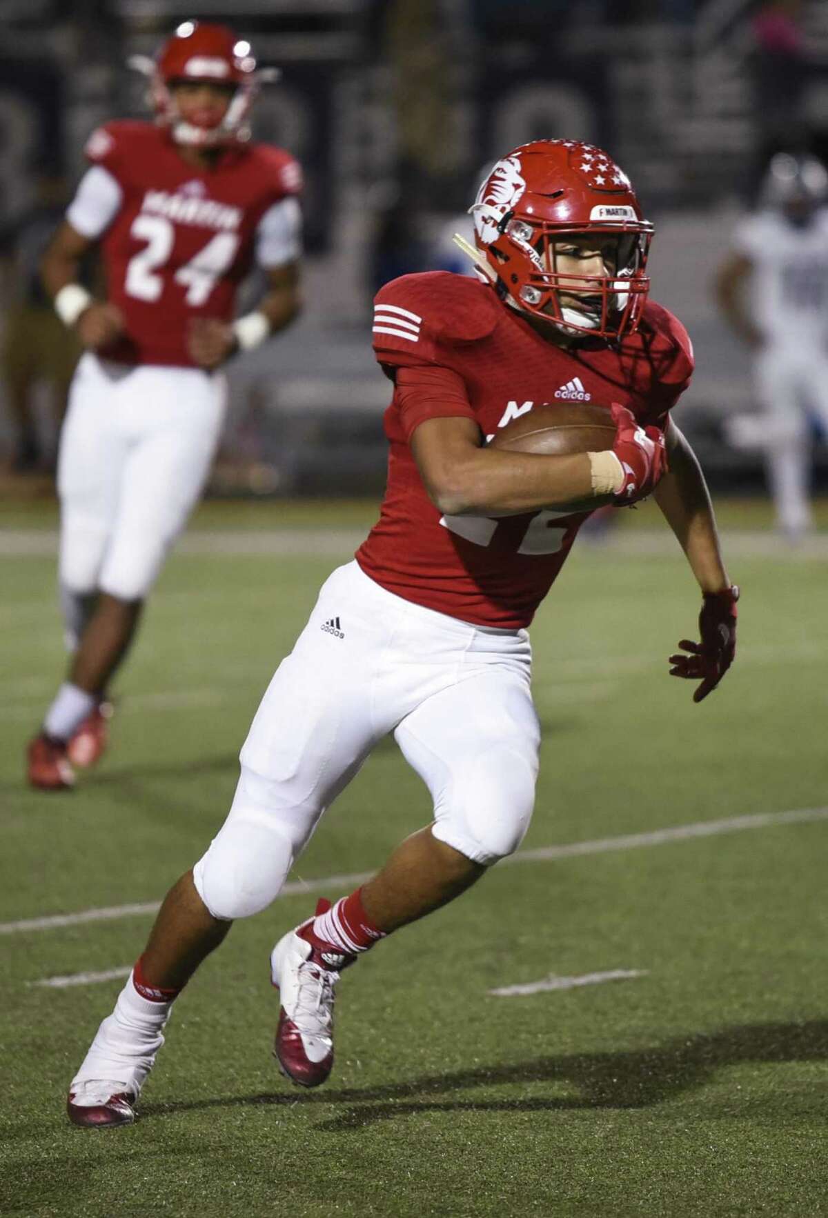 Martin running back Jose Castaneda and the Tigers travel to play Pioneer on Friday at 7:30 p.m.