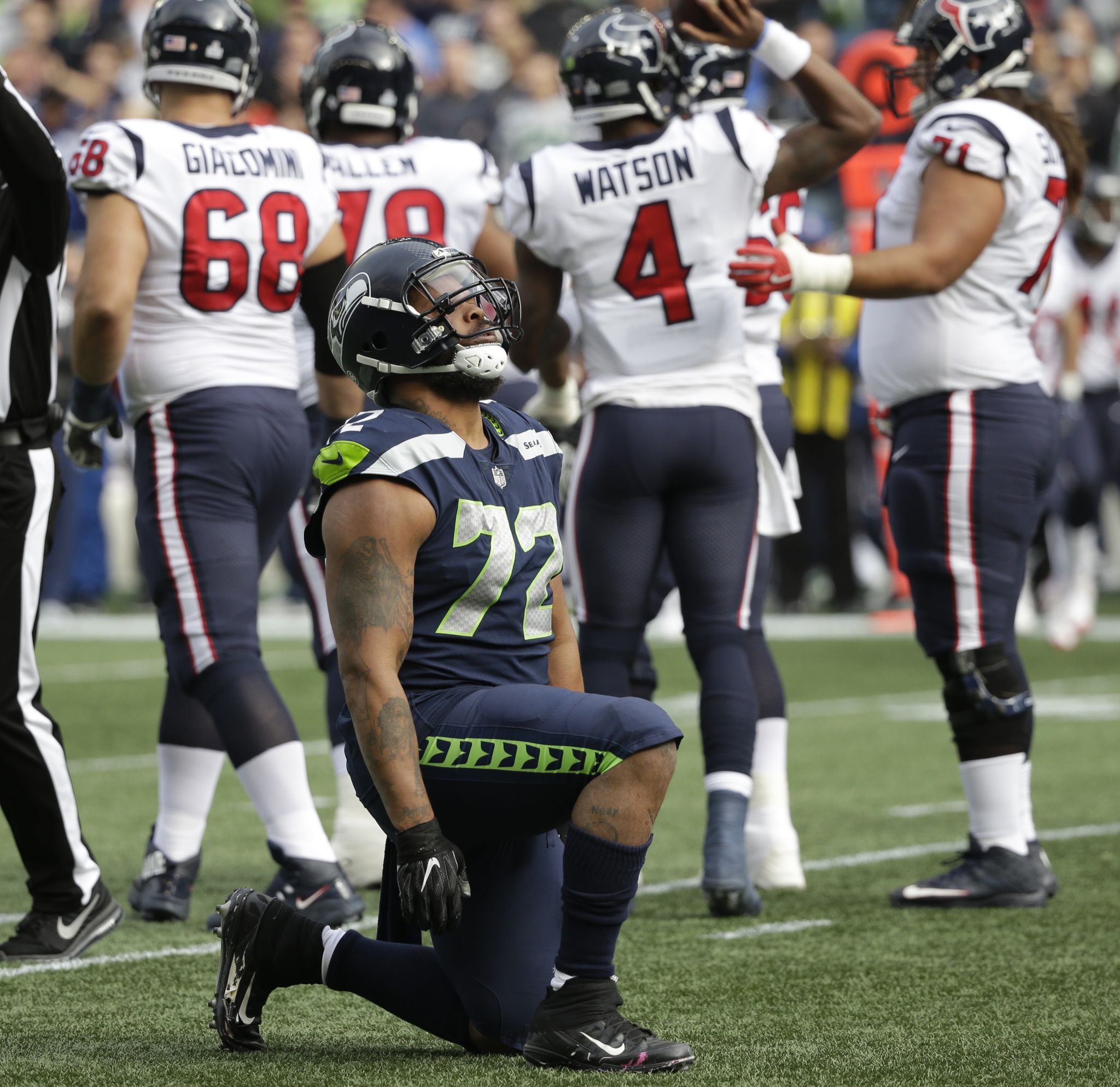 Michael Bennett goes on expletive-laced rant after Seahawks lose to Falcons, Atlanta Falcons