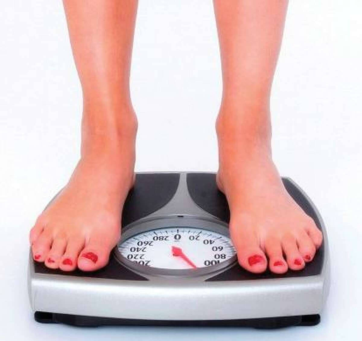 feet on a scale / weight / obesity / illustration