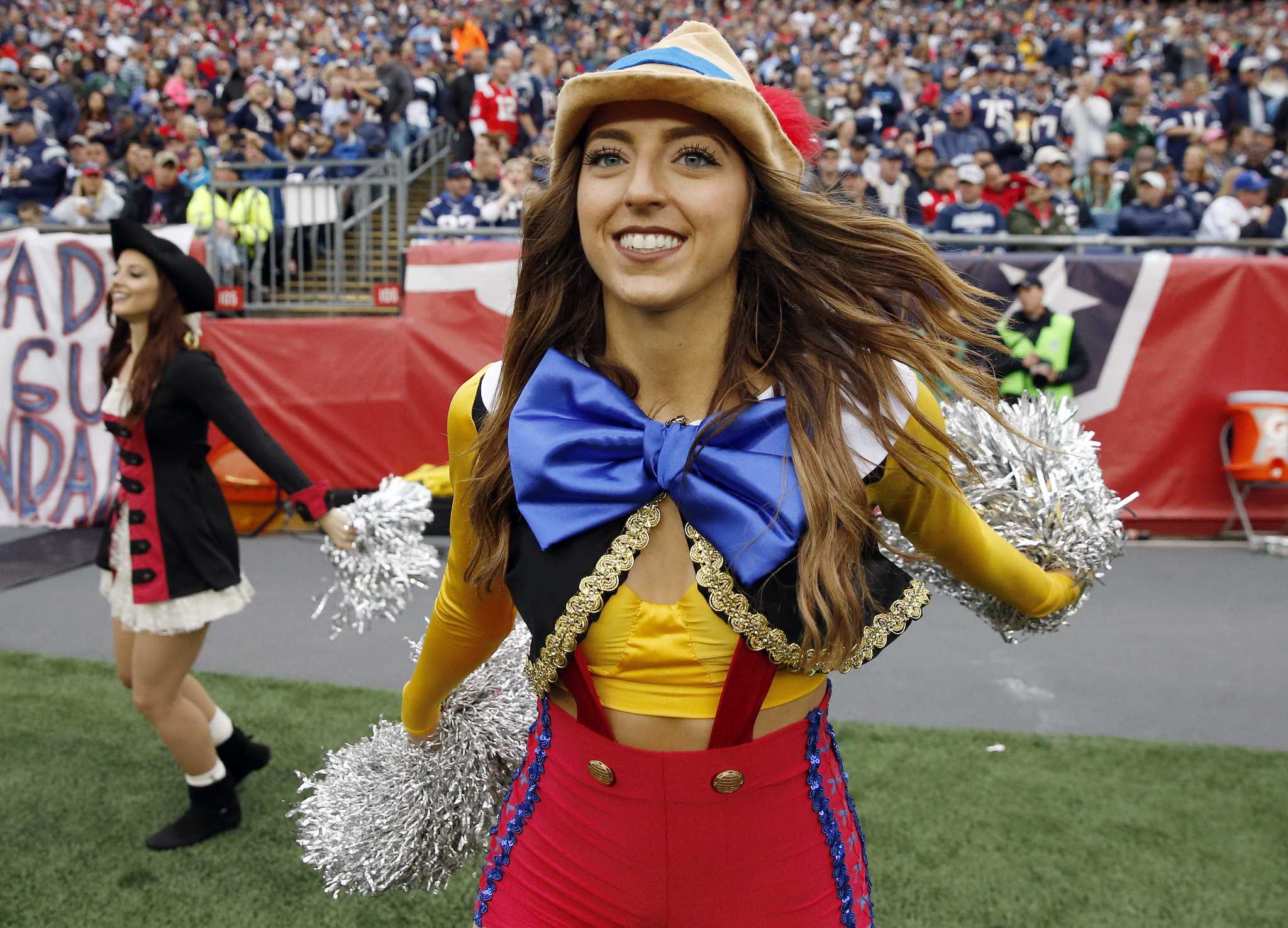 NFL cheerleaders don their best Halloween costumes.