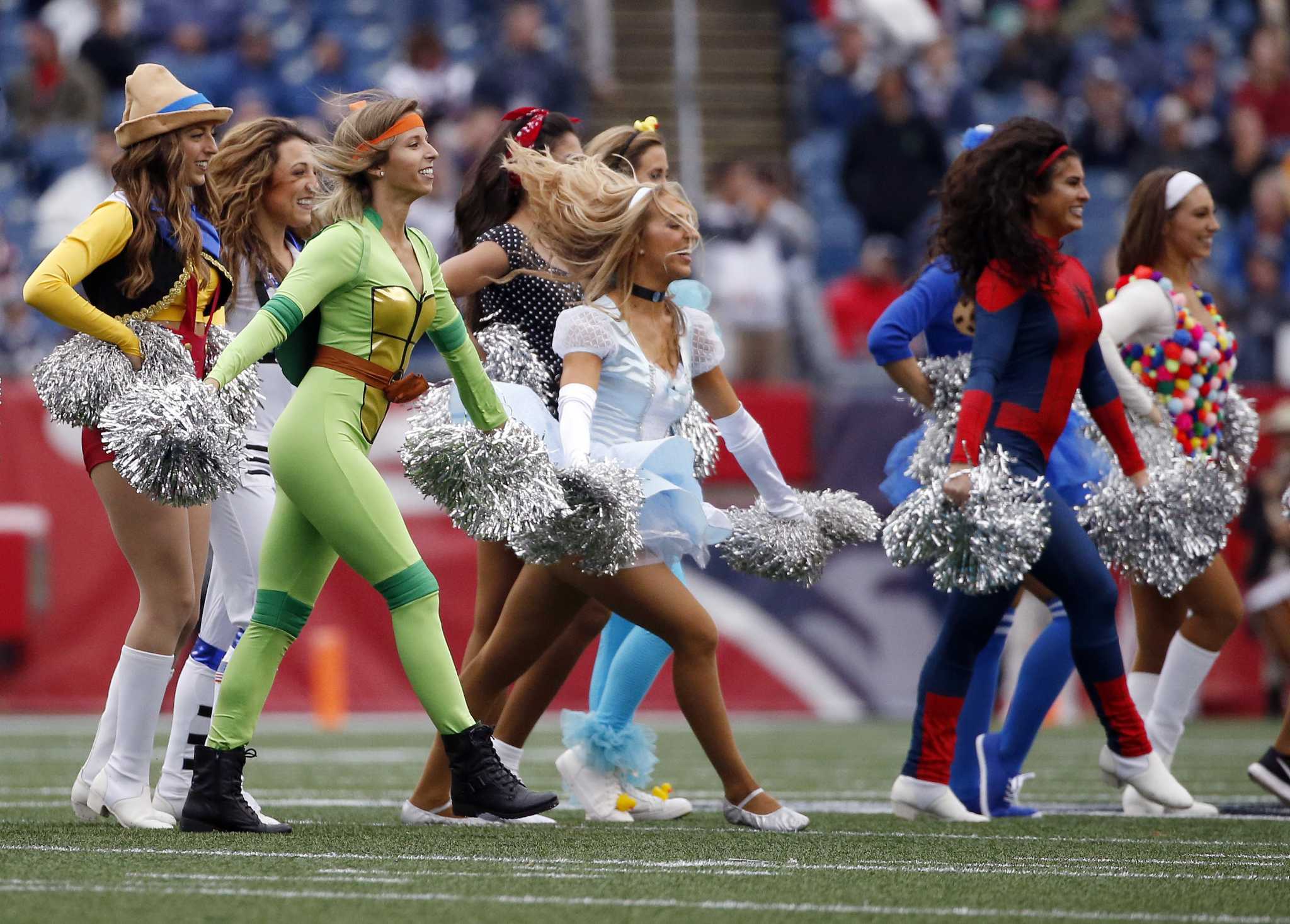 NFL cheerleaders don their best Halloween costumes