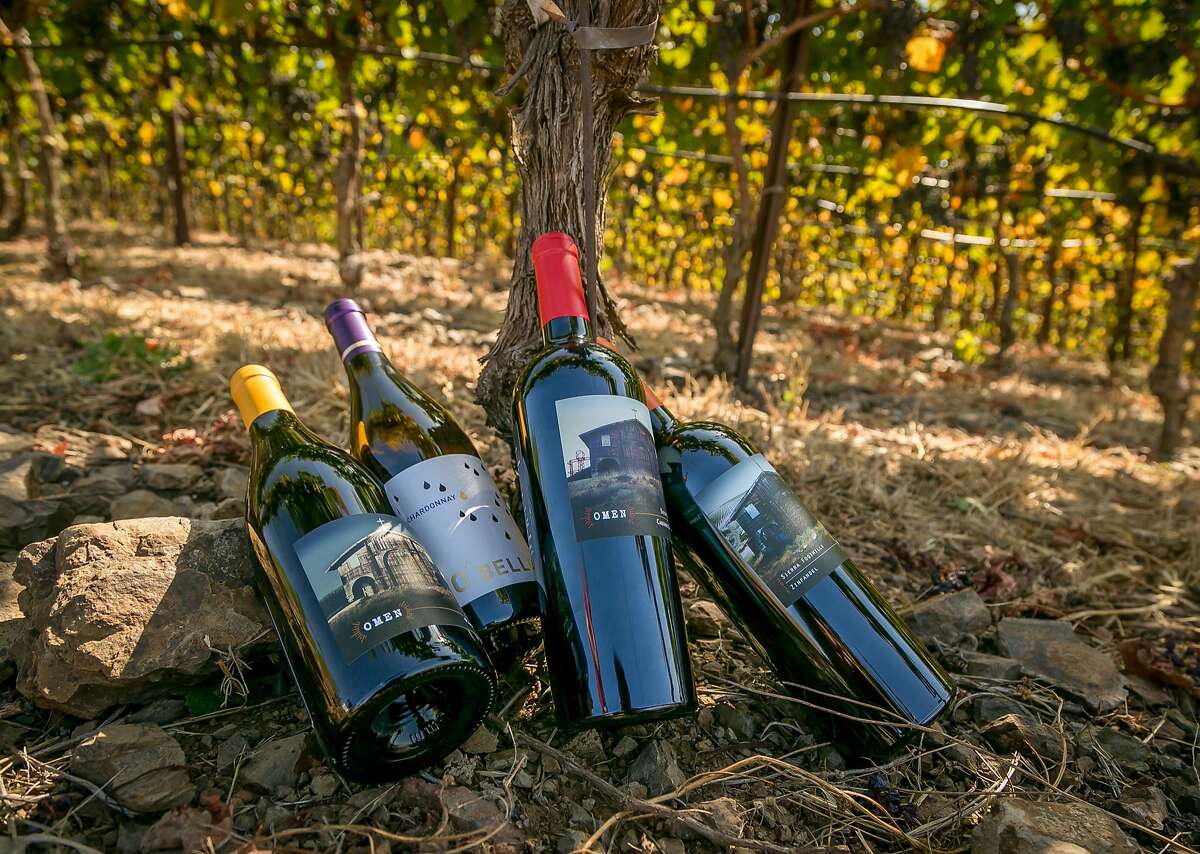The wines of the Atlas Wine Company in Napa, Calif., are seen on October 3rd, 2017.