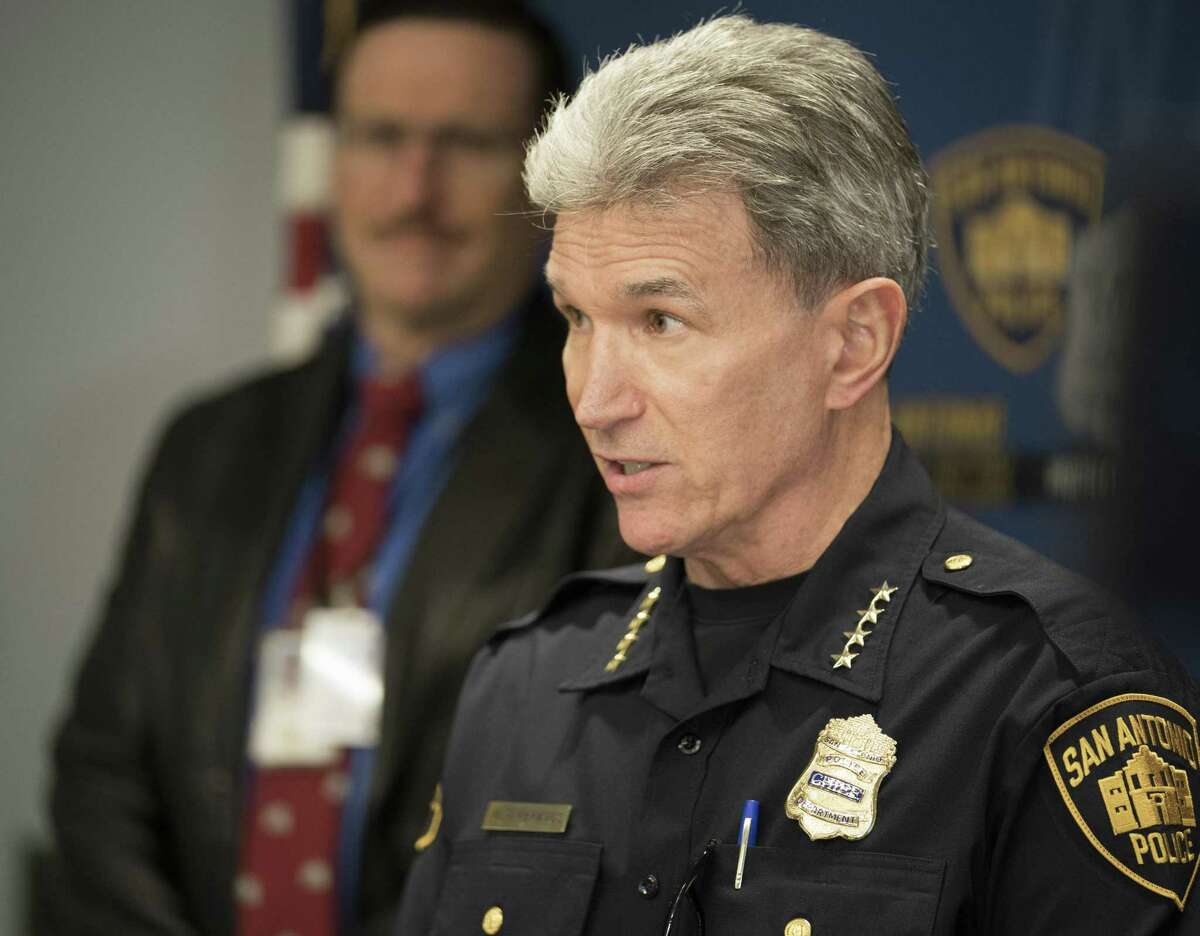 San Antonio Police Chief William McManus, speaking here during a press conference Oct. 30, made a reasonable call recently when he elected to charge suspected traffickers under state law and released immigrants to be care for as victims or witnesses.