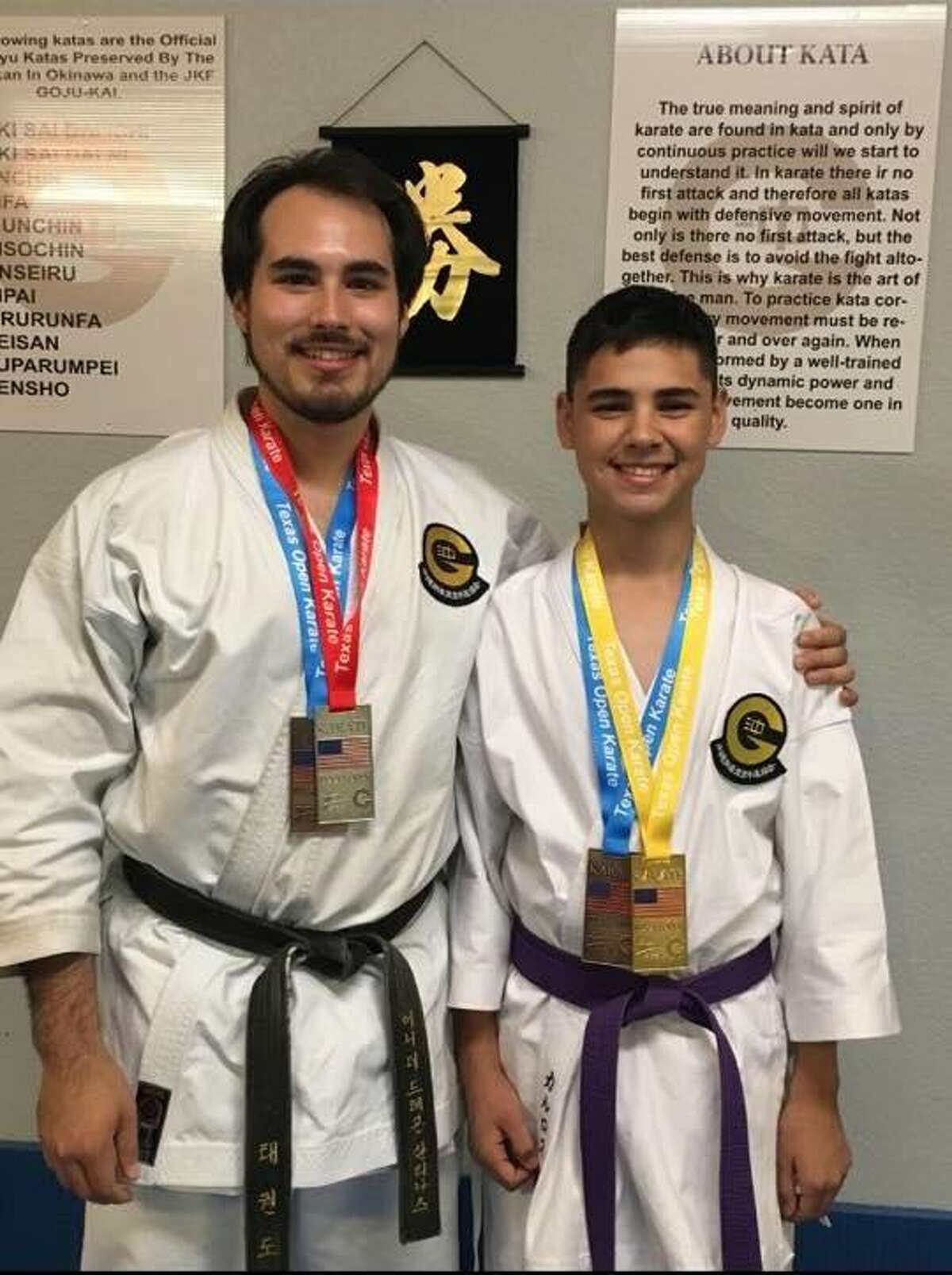 Ernesto Salinas has been the sensei to Charlie Martinez for three years and became his godfather a year ago.
