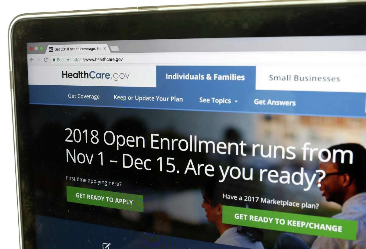 The Healthcare.gov website is seen on a computer screen Wednesday, Oct. 18, 2017, in Washington. The Trump administration says consumers can start previewing plans and premiums online for health insurance under the Affordable Care Act in 2018. Open enrollment starts Nov. 1. (AP Photo/Alex Brandon)