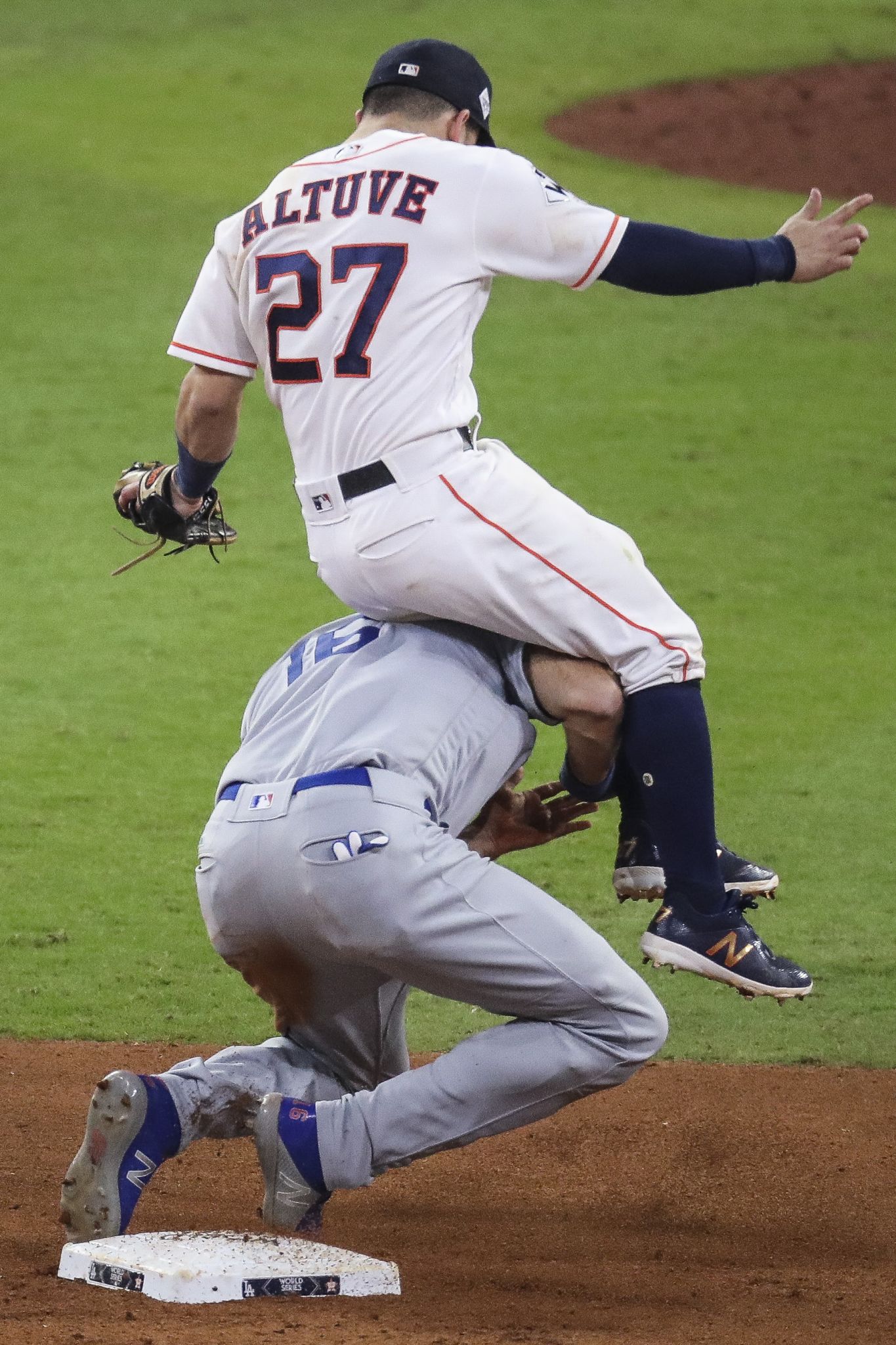 KTLA 5 Morning News - BREAKING: The Houston Astros win Game 5 of the 2017  World Series against the Dodgers 13-12. Houston Astros player Carlos Correa  reacts after hitting a two-run homer