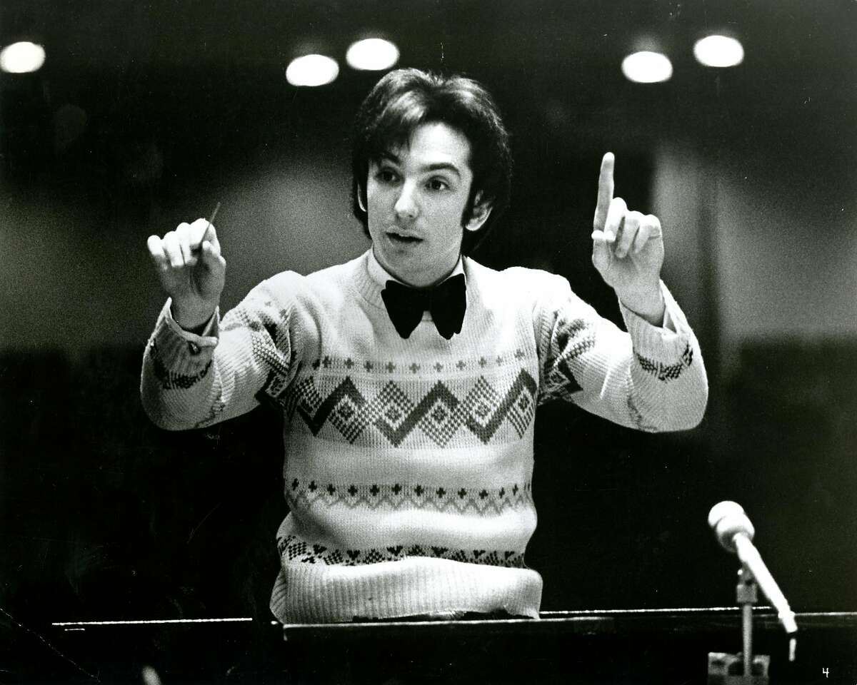 April 13, 1976: Michael Tilson Thomas conducts in 1974.