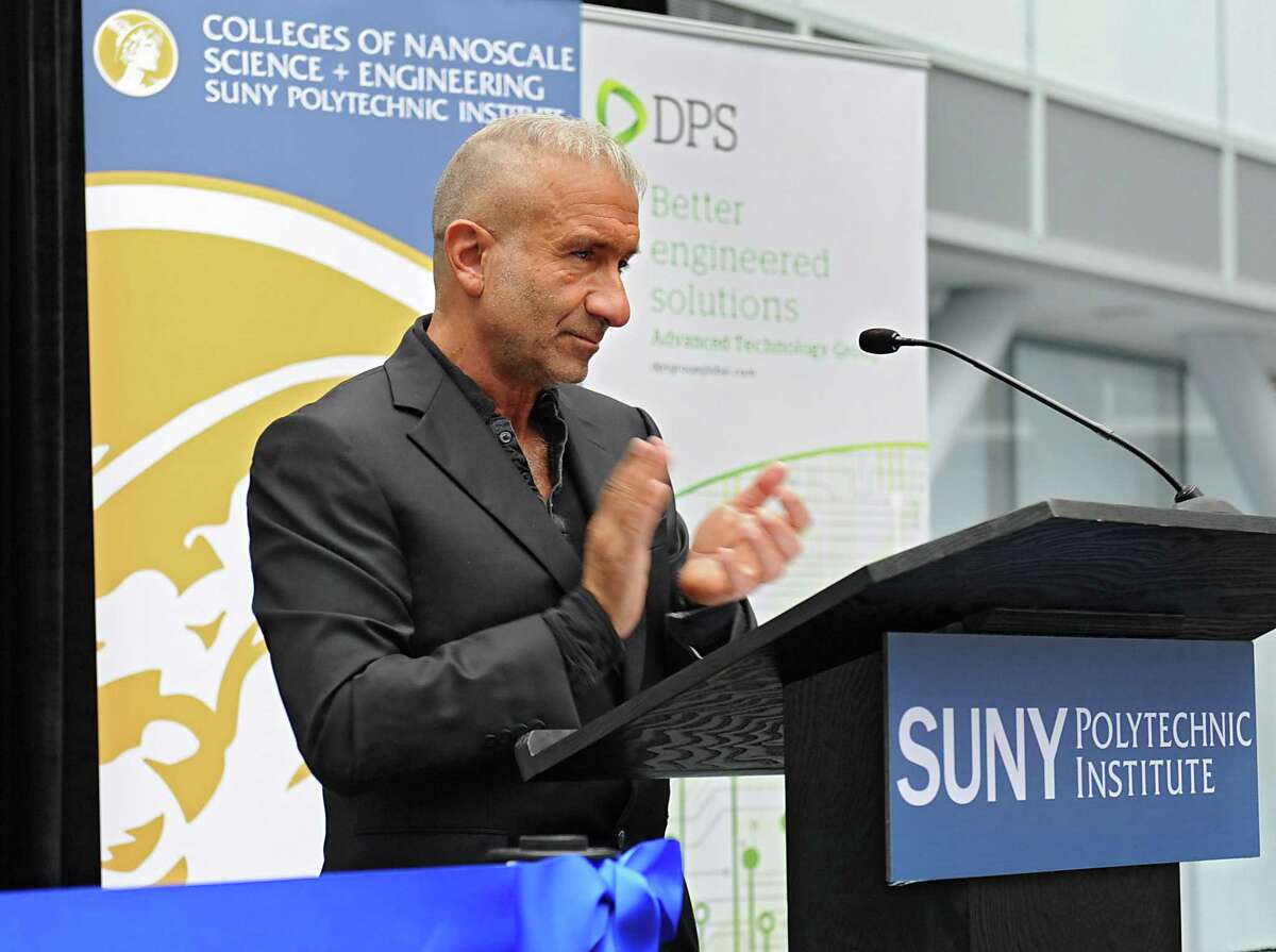 Alain E. Kaloyeros, President and Chief Executive Officer of the SUNY Polytechnic Institute of the State University, speaks as SUNY Polytechnic Institute welcomes DPS Advanced Technology Group as the latest tenant at the ZEN building on Thursday, Nov. 19, 2015, in Albany, N.Y. (Lori Van Buren / Times Union archive)