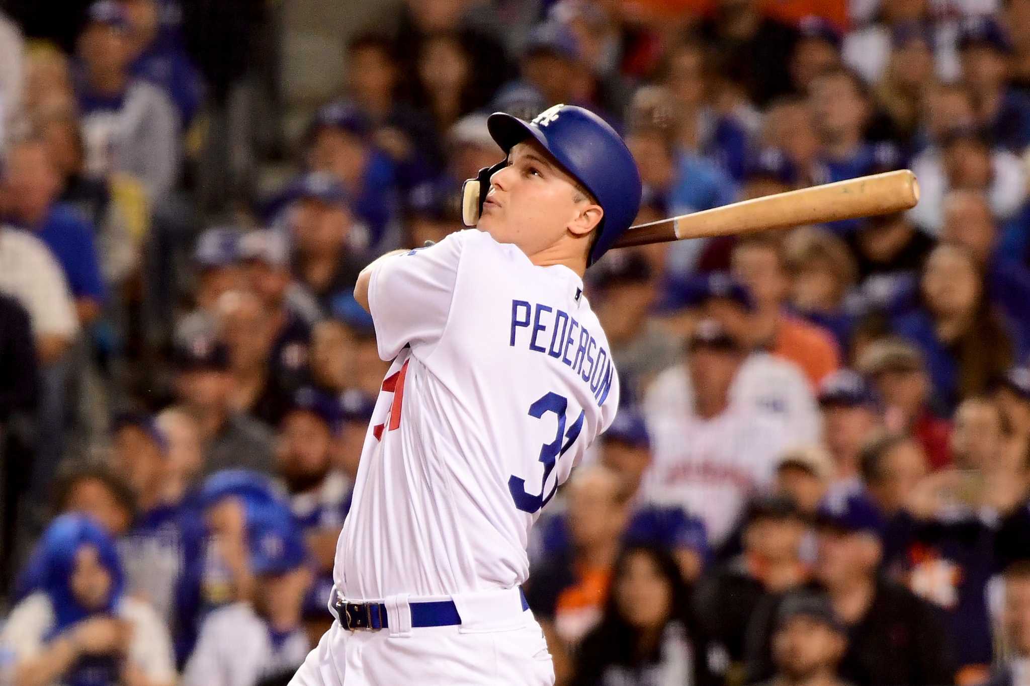 2017 World Series Game 1 - Houston Astros at Los Angeles Dodgers: Joc  Pederson #31 Game-Used Jersey