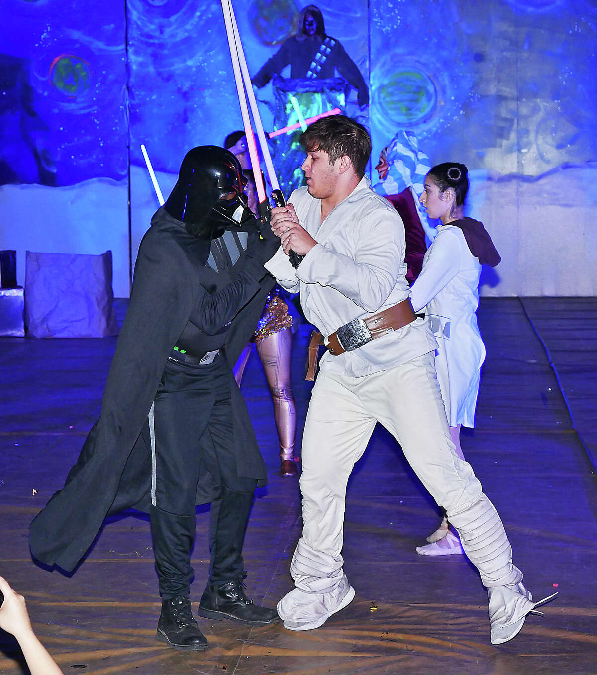 St. Augustine High School held their annual Halloween skit contest, Tuesday, October 31, 2017, at the school's Wellness Center. The Senior Class took top honors with their rendition of Star Wars.
