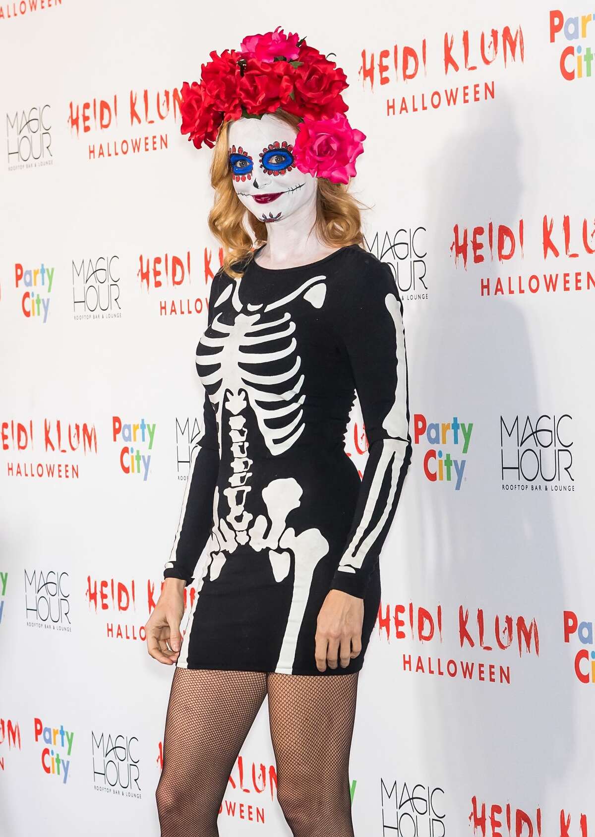 Actress Heather Graham is seen during Heidi Klum's 18th Annual Halloween Party at Magic Hour Rooftop Bar & Lounge on October 31, 2017 in New York City.