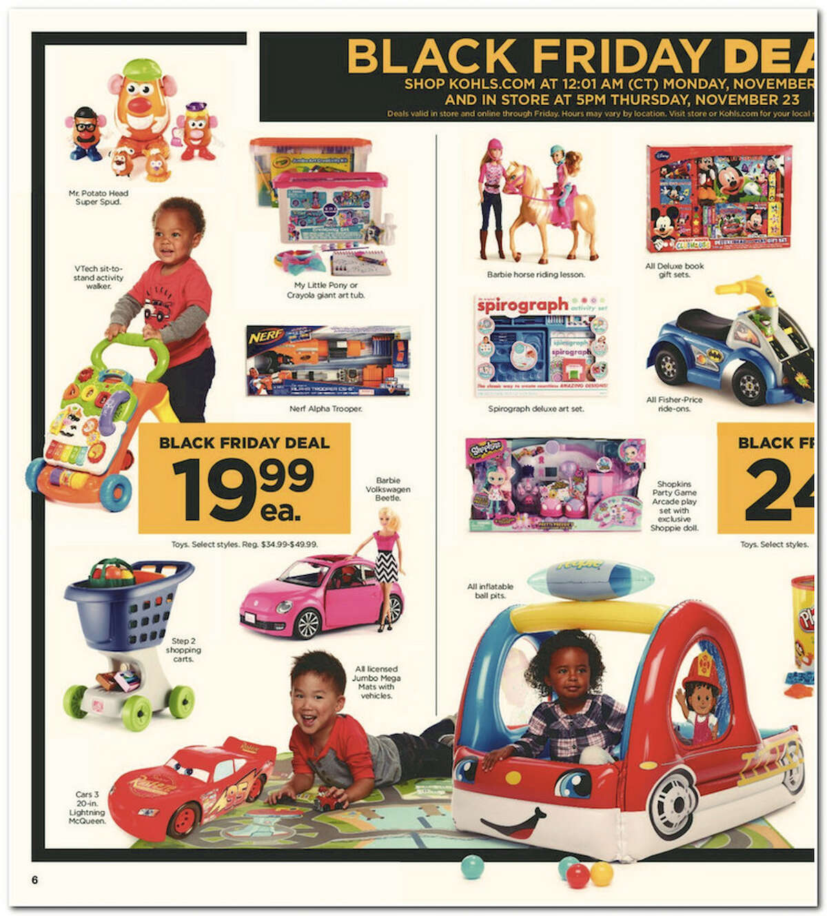 Kohl's has released its 64-page 2017 Black Friday Doorbuster ad. Prices and promotion are valid Thursday, Nov. 23 at 5 p.m. and are subject to change and availability, based on the retailer's determination.