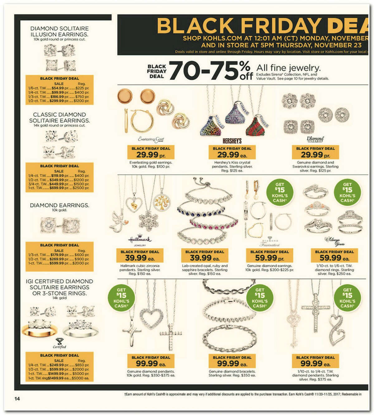 Kohl's has released its 64-page 2017 Black Friday Doorbuster ad. Prices and promotion are valid Thursday, Nov. 23 at 5 p.m. and are subject to change and availability, based on the retailer's determination.