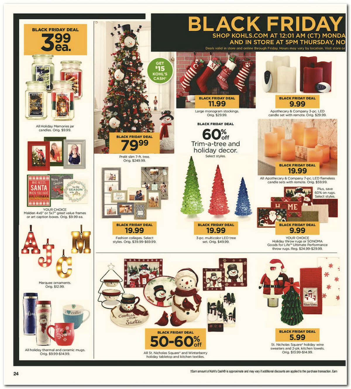 Kohl's has released its 64-page 2017 Black Friday Doorbuster ad. Prices and promotion are valid Thursday, Nov. 23 at 5 p.m. and are subject to change and availability, based on the retailer's determination.