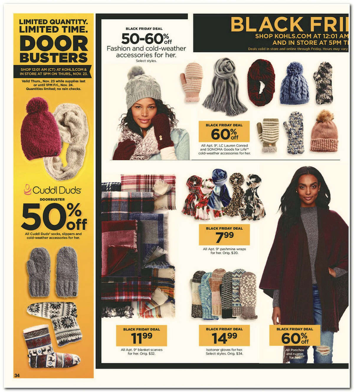 Kohl's has released its 64-page 2017 Black Friday Doorbuster ad. Prices and promotion are valid Thursday, Nov. 23 at 5 p.m. and are subject to change and availability, based on the retailer's determination.