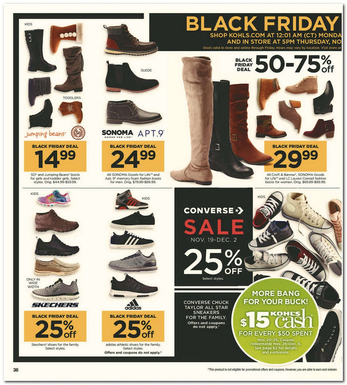 Kohl's has released its 64-page 2017 Black Friday Doorbuster ad. Prices and promotion are valid Thursday, Nov. 23 at 5 p.m. and are subject to change and availability, based on the retailer's determination.