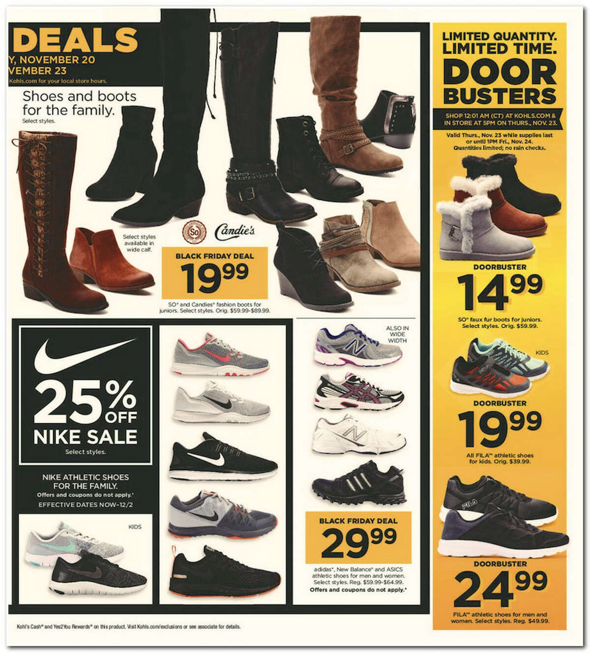 Kohl's has released its 64-page 2017 Black Friday Doorbuster ad. Prices and promotion are valid Thursday, Nov. 23 at 5 p.m. and are subject to change and availability, based on the retailer's determination.