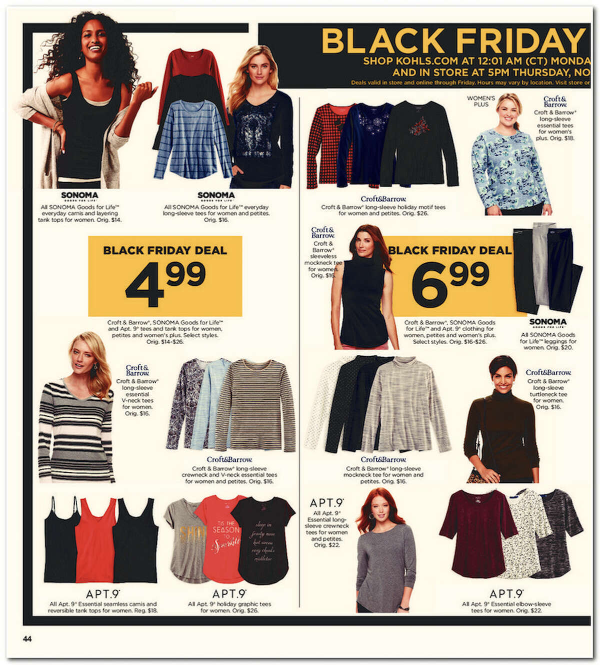 Kohl's has released its 64-page 2017 Black Friday Doorbuster ad. Prices and promotion are valid Thursday, Nov. 23 at 5 p.m. and are subject to change and availability, based on the retailer's determination.