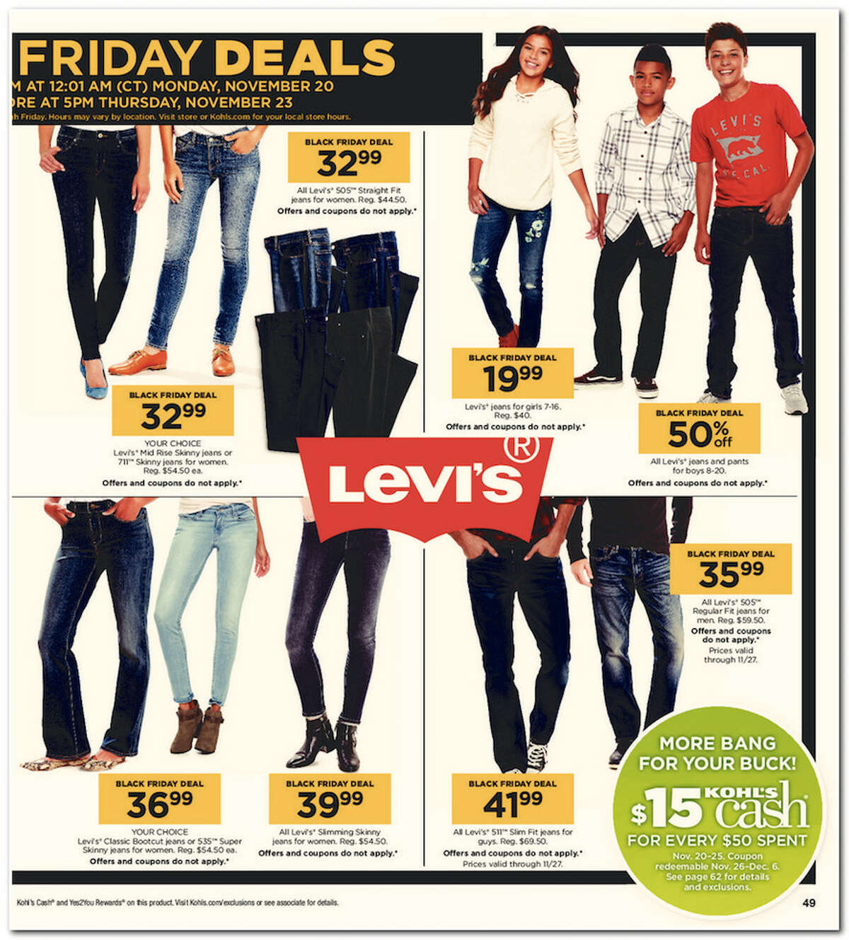 Kohl's has released its 64-page 2017 Black Friday Doorbuster ad. Prices and promotion are valid Thursday, Nov. 23 at 5 p.m. and are subject to change and availability, based on the retailer's determination.