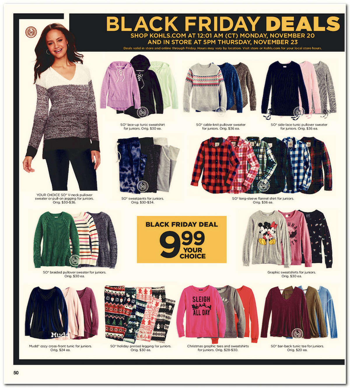 Kohl's has released its 64-page 2017 Black Friday Doorbuster ad. Prices and promotion are valid Thursday, Nov. 23 at 5 p.m. and are subject to change and availability, based on the retailer's determination.