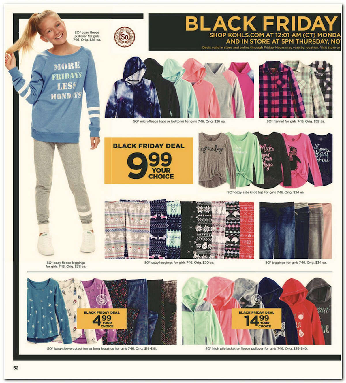 Kohl's has released its 64-page 2017 Black Friday Doorbuster ad. Prices and promotion are valid Thursday, Nov. 23 at 5 p.m. and are subject to change and availability, based on the retailer's determination.