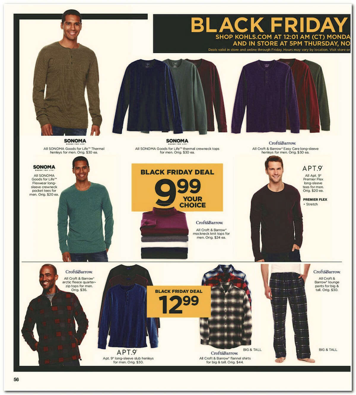 Kohl's has released its 64-page 2017 Black Friday Doorbuster ad. Prices and promotion are valid Thursday, Nov. 23 at 5 p.m. and are subject to change and availability, based on the retailer's determination.