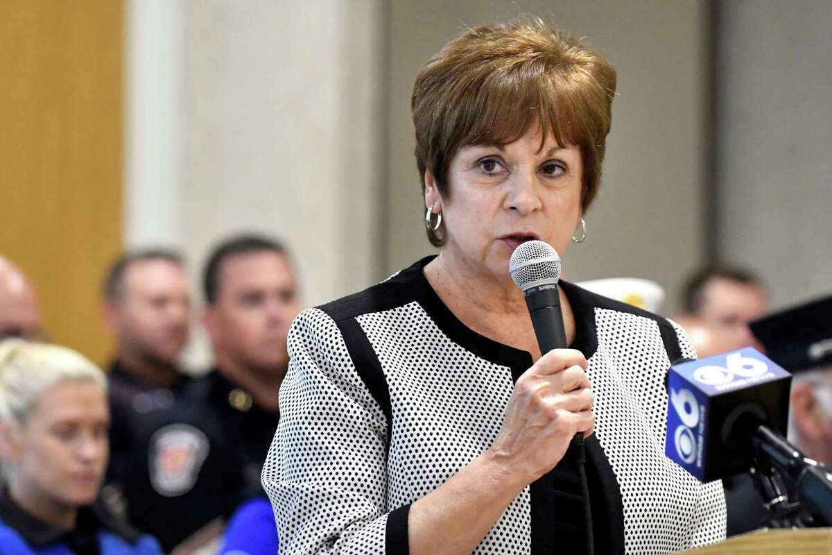 Town Supervisor Paula Mahan as seen in 2016. Republicans are criticizing that Mahan takes her whole $123,006 town salary while earning a $81,758 pension.  (Cindy Schultz / Times Union archive)