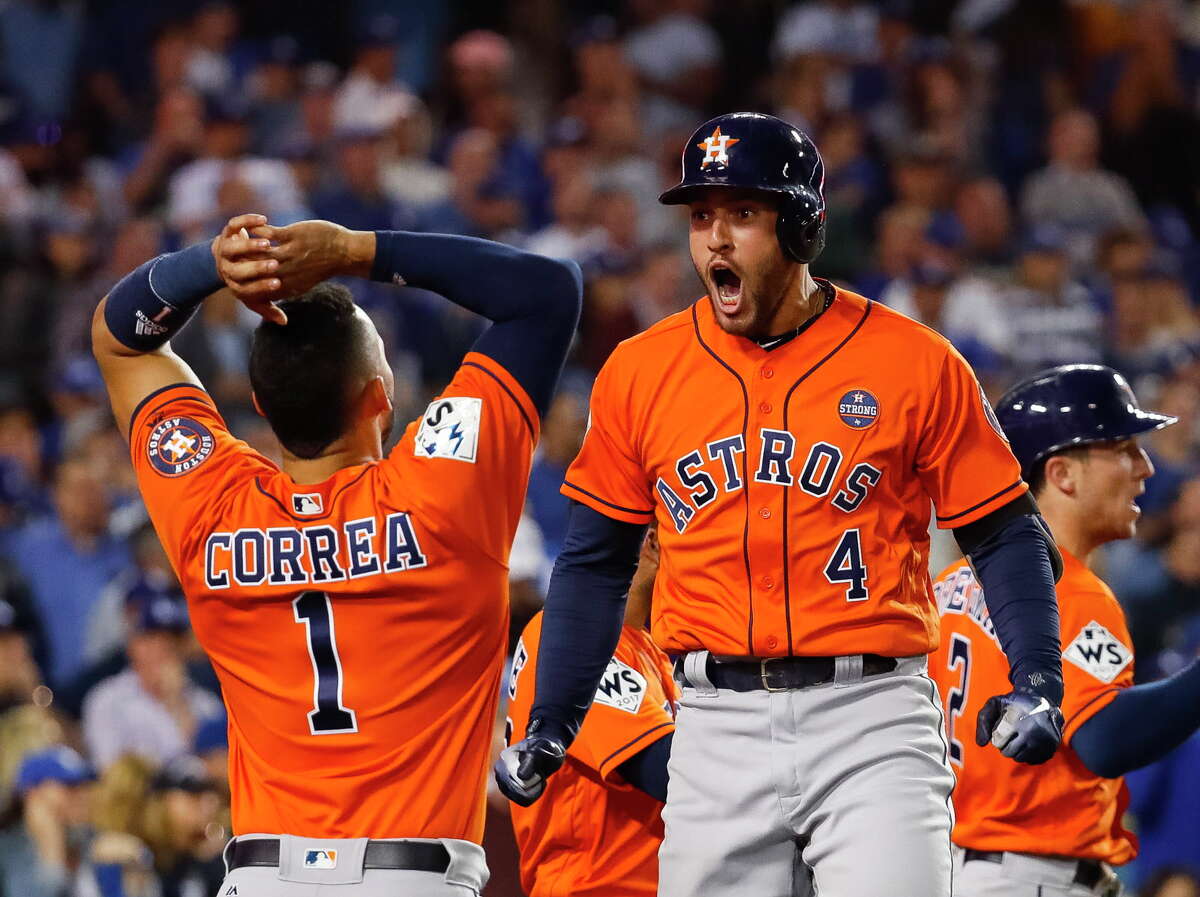 George Springer Houston Astros 2017 World Series Champions