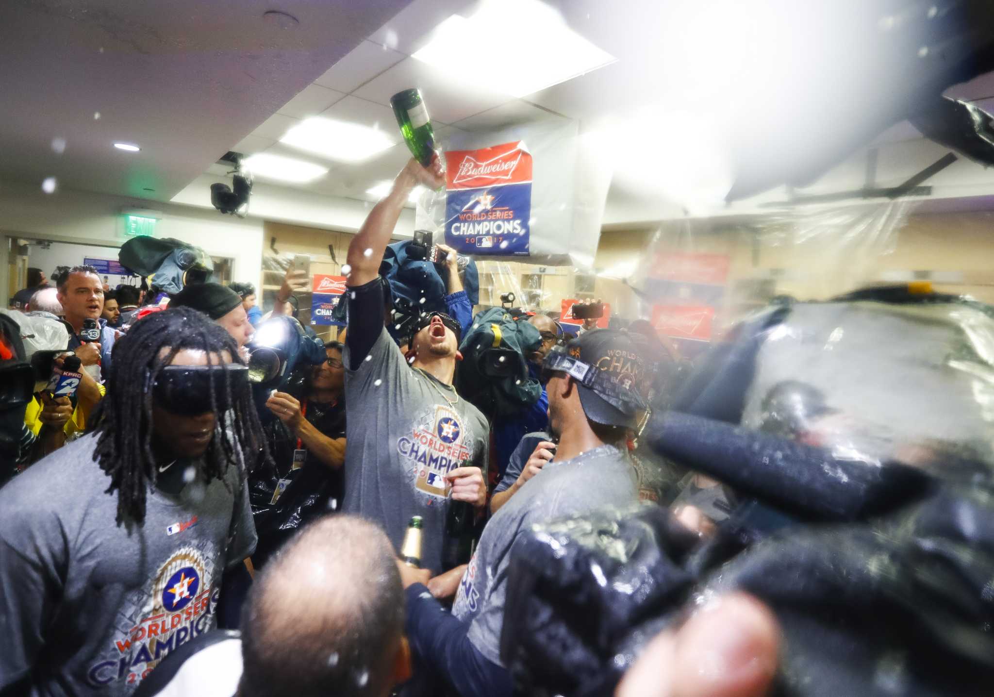 Video: Dusty Baker does beer luge after winning World Series