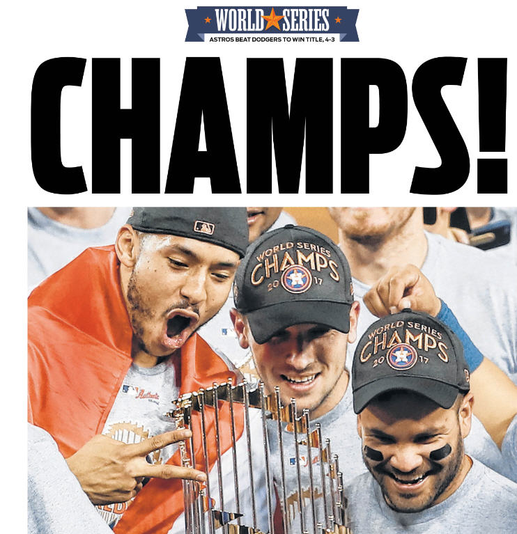 2017 Houston Astros Chronicle Newspaper World Series PLUS Rare Stadium  Edition