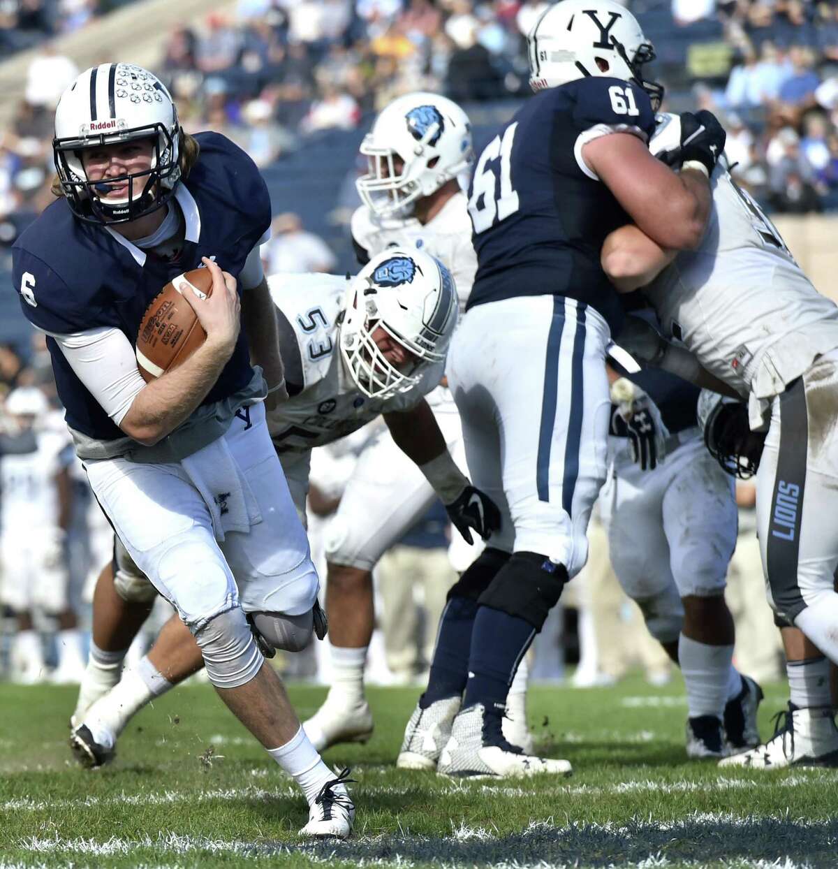 I play football tomorrow. Yale's Football. Yale Football playing. Yale Bulldogs. Football begins.