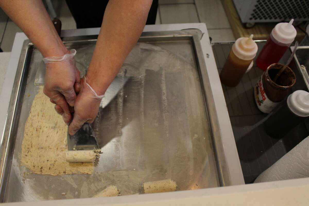 Small Bites Snowy Rolls Ice Cream serves up a different scoop
