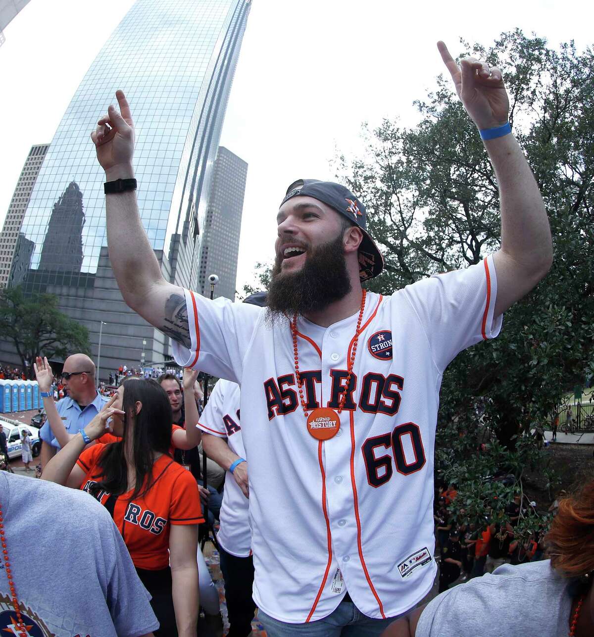 This Half Naked Hero Hanging From A Traffic Light Is Every Astros Fan Right Now