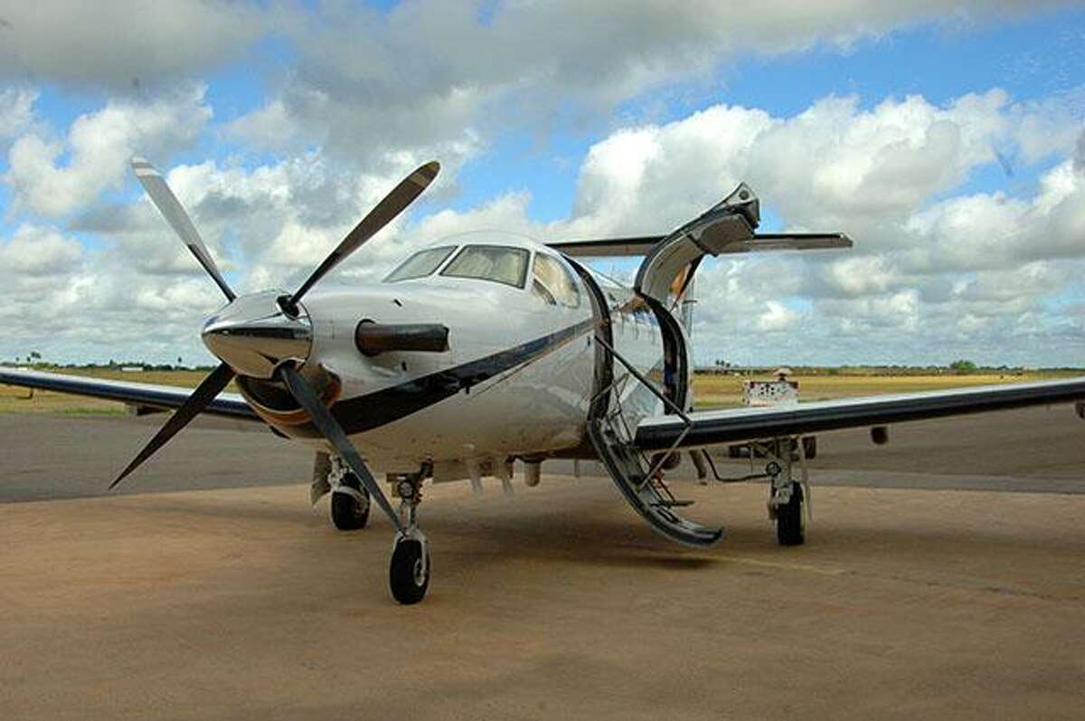 This Pilatus PC-12 NG Spectre, purchased by Texas Department of Public Safety for border security, was dedicated  in June 2017 in honor of Trooper Ernesto Alanis, who was killed by a drunk driver while making a traffic stop near McAllen in February 1983. The plane, one of the most advanced, features state-of-the-art imaging system and other equipment. It's based in Edinburg but is used across the state.